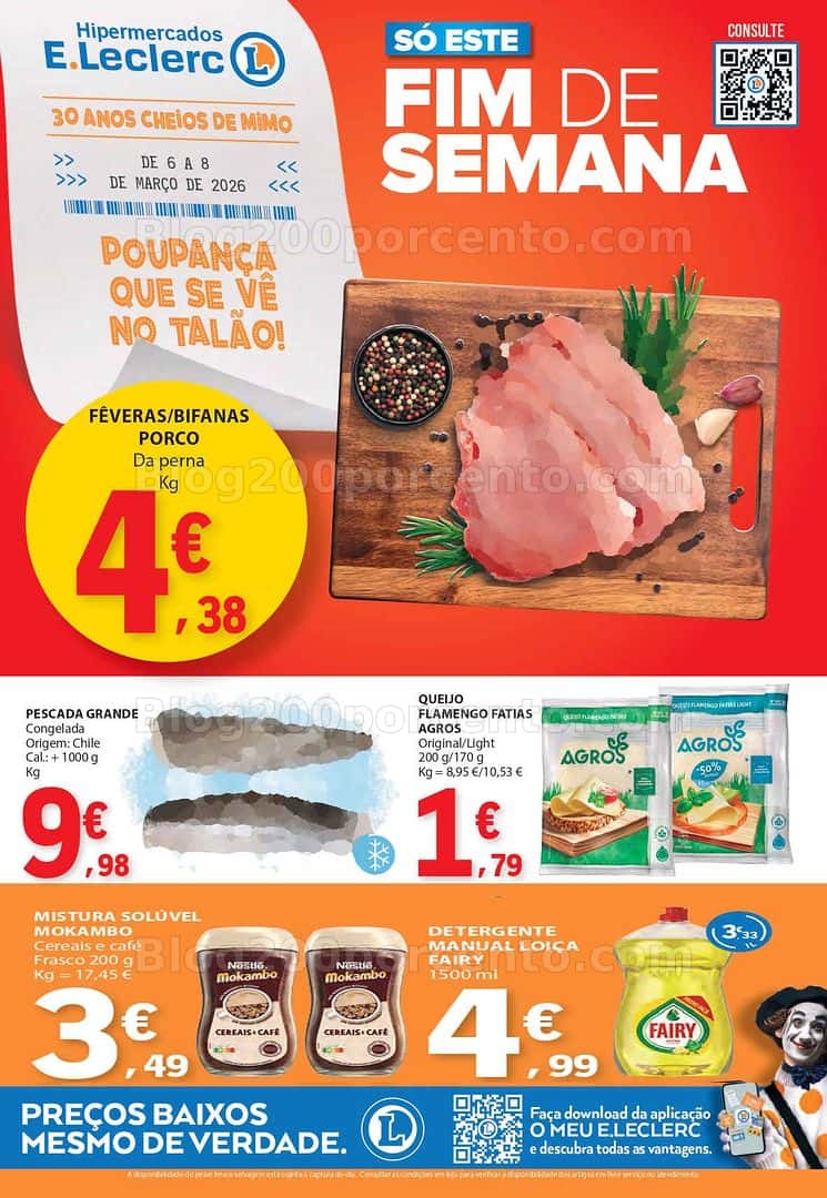 Antevisão Folheto E-LECLERC Promoções Fim de Semana - 6 a 8 março